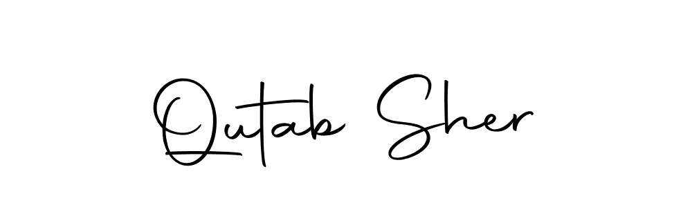 Design your own signature with our free online signature maker. With this signature software, you can create a handwritten (Autography-DOLnW) signature for name Qutab Sher. Qutab Sher signature style 10 images and pictures png