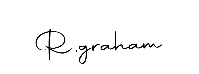 Design your own signature with our free online signature maker. With this signature software, you can create a handwritten (Autography-DOLnW) signature for name R,graham. R,graham signature style 10 images and pictures png