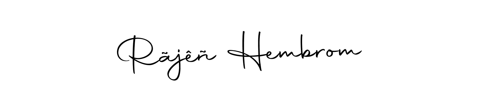 if you are searching for the best signature style for your name Rãjêñ Hembrom. so please give up your signature search. here we have designed multiple signature styles  using Autography-DOLnW. Rãjêñ Hembrom signature style 10 images and pictures png