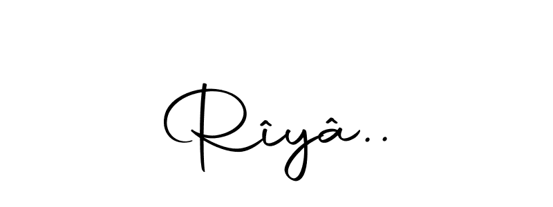 Make a beautiful signature design for name Rîyâ... With this signature (Autography-DOLnW) style, you can create a handwritten signature for free. Rîyâ.. signature style 10 images and pictures png