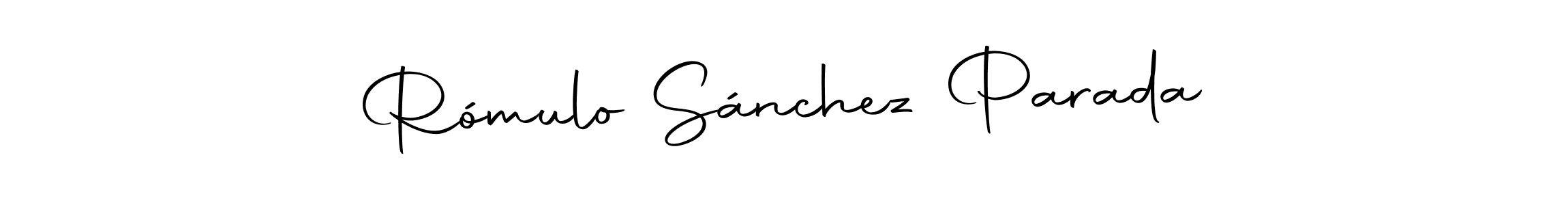 Make a short Rómulo Sánchez Parada signature style. Manage your documents anywhere anytime using Autography-DOLnW. Create and add eSignatures, submit forms, share and send files easily. Rómulo Sánchez Parada signature style 10 images and pictures png