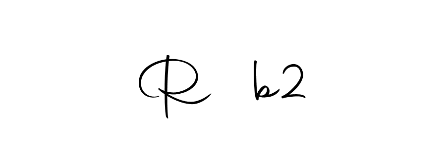 Create a beautiful signature design for name R❤️b2. With this signature (Autography-DOLnW) fonts, you can make a handwritten signature for free. R❤️b2 signature style 10 images and pictures png