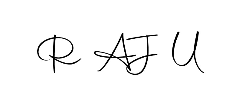 How to Draw R A  J U signature style? Autography-DOLnW is a latest design signature styles for name R A  J U. R A  J U signature style 10 images and pictures png