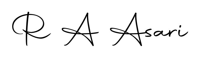 Make a beautiful signature design for name R A Asari. Use this online signature maker to create a handwritten signature for free. R A Asari signature style 10 images and pictures png