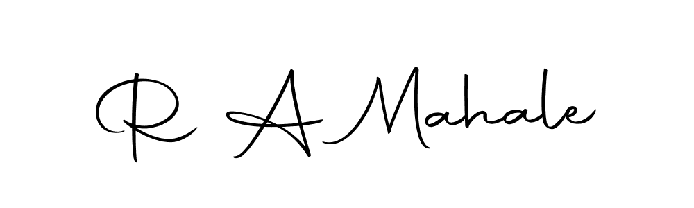 Create a beautiful signature design for name R A Mahale. With this signature (Autography-DOLnW) fonts, you can make a handwritten signature for free. R A Mahale signature style 10 images and pictures png