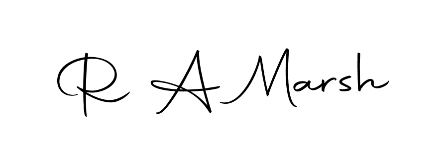 R A Marsh stylish signature style. Best Handwritten Sign (Autography-DOLnW) for my name. Handwritten Signature Collection Ideas for my name R A Marsh. R A Marsh signature style 10 images and pictures png