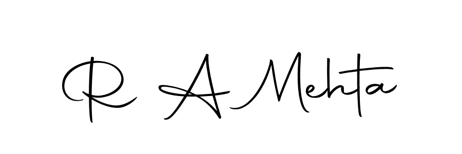 Create a beautiful signature design for name R A Mehta. With this signature (Autography-DOLnW) fonts, you can make a handwritten signature for free. R A Mehta signature style 10 images and pictures png