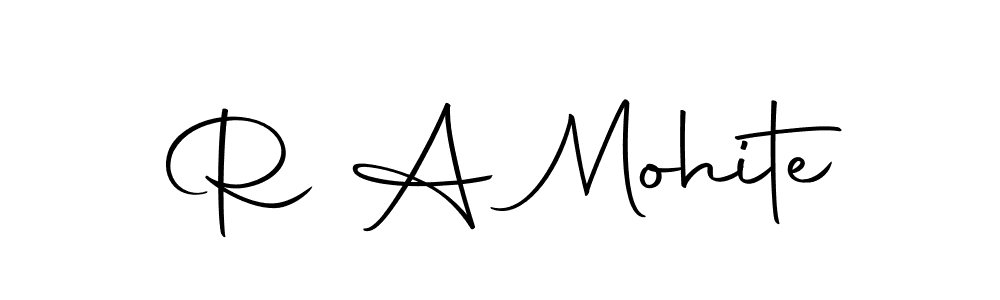 The best way (Autography-DOLnW) to make a short signature is to pick only two or three words in your name. The name R A Mohite include a total of six letters. For converting this name. R A Mohite signature style 10 images and pictures png