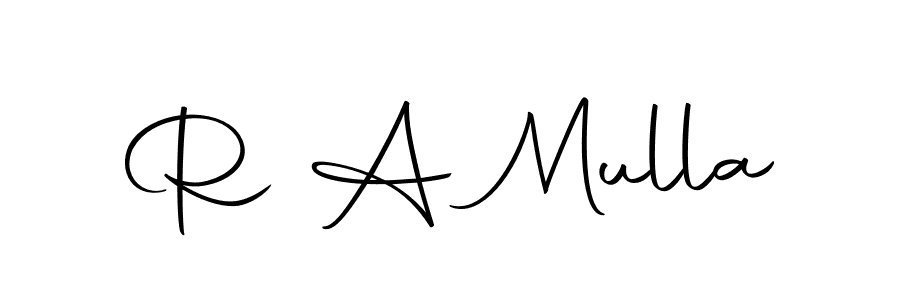 You should practise on your own different ways (Autography-DOLnW) to write your name (R A Mulla) in signature. don't let someone else do it for you. R A Mulla signature style 10 images and pictures png