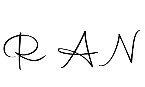 Design your own signature with our free online signature maker. With this signature software, you can create a handwritten (Autography-DOLnW) signature for name R A N. R A N signature style 10 images and pictures png