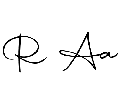 The best way (Autography-DOLnW) to make a short signature is to pick only two or three words in your name. The name R Aa include a total of six letters. For converting this name. R Aa signature style 10 images and pictures png