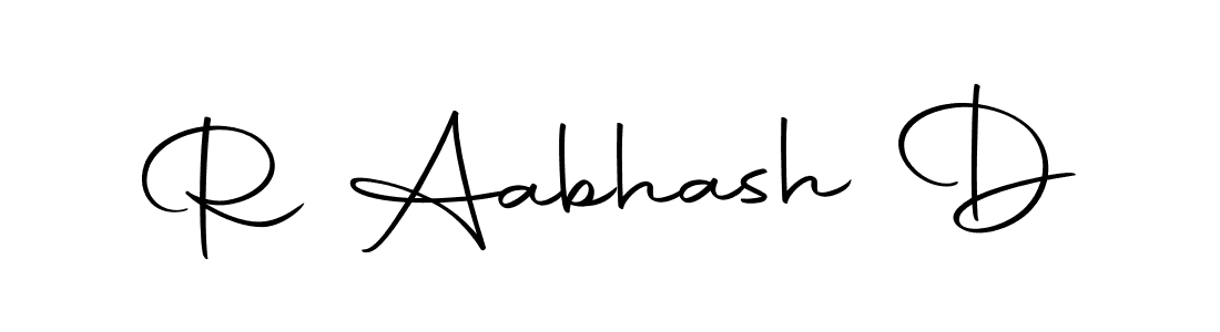 Use a signature maker to create a handwritten signature online. With this signature software, you can design (Autography-DOLnW) your own signature for name R Aabhash D. R Aabhash D signature style 10 images and pictures png