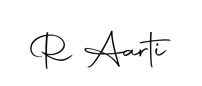 Create a beautiful signature design for name R Aarti. With this signature (Autography-DOLnW) fonts, you can make a handwritten signature for free. R Aarti signature style 10 images and pictures png