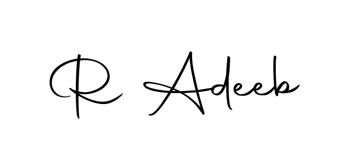 Here are the top 10 professional signature styles for the name R Adeeb. These are the best autograph styles you can use for your name. R Adeeb signature style 10 images and pictures png