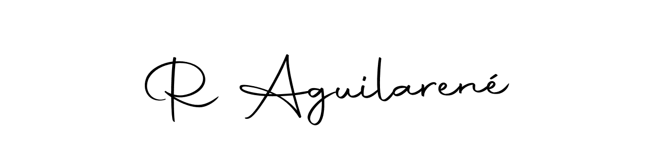 Use a signature maker to create a handwritten signature online. With this signature software, you can design (Autography-DOLnW) your own signature for name R Aguilarené. R Aguilarené signature style 10 images and pictures png