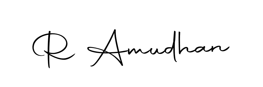 Also we have R Amudhan name is the best signature style. Create professional handwritten signature collection using Autography-DOLnW autograph style. R Amudhan signature style 10 images and pictures png