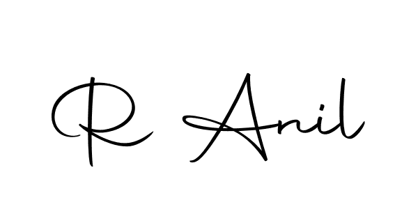 How to make R Anil name signature. Use Autography-DOLnW style for creating short signs online. This is the latest handwritten sign. R Anil signature style 10 images and pictures png