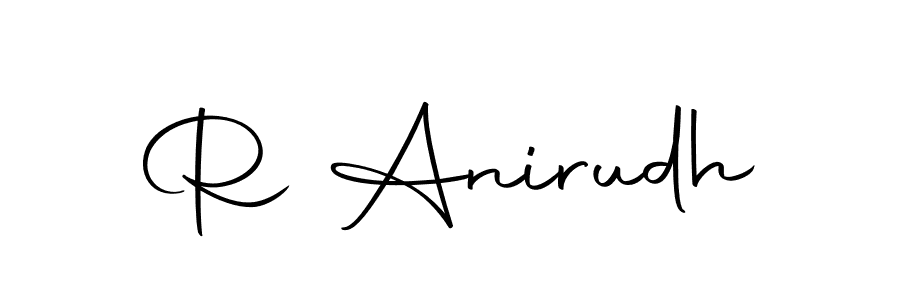 How to make R Anirudh name signature. Use Autography-DOLnW style for creating short signs online. This is the latest handwritten sign. R Anirudh signature style 10 images and pictures png