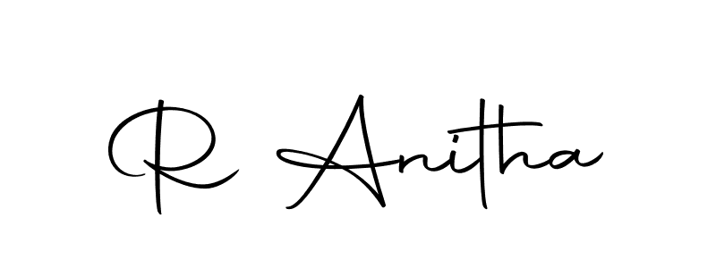 Here are the top 10 professional signature styles for the name R Anitha. These are the best autograph styles you can use for your name. R Anitha signature style 10 images and pictures png