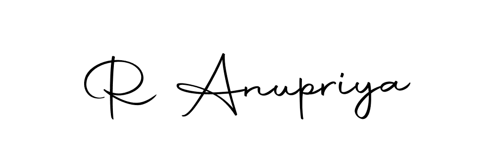 R Anupriya stylish signature style. Best Handwritten Sign (Autography-DOLnW) for my name. Handwritten Signature Collection Ideas for my name R Anupriya. R Anupriya signature style 10 images and pictures png