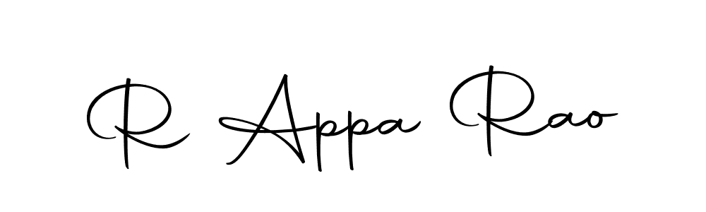 You should practise on your own different ways (Autography-DOLnW) to write your name (R Appa Rao) in signature. don't let someone else do it for you. R Appa Rao signature style 10 images and pictures png