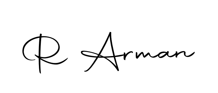 Create a beautiful signature design for name R Arman. With this signature (Autography-DOLnW) fonts, you can make a handwritten signature for free. R Arman signature style 10 images and pictures png