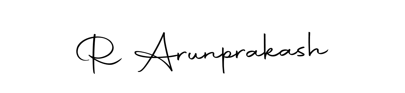 Design your own signature with our free online signature maker. With this signature software, you can create a handwritten (Autography-DOLnW) signature for name R Arunprakash. R Arunprakash signature style 10 images and pictures png