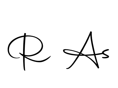 Create a beautiful signature design for name R As. With this signature (Autography-DOLnW) fonts, you can make a handwritten signature for free. R As signature style 10 images and pictures png