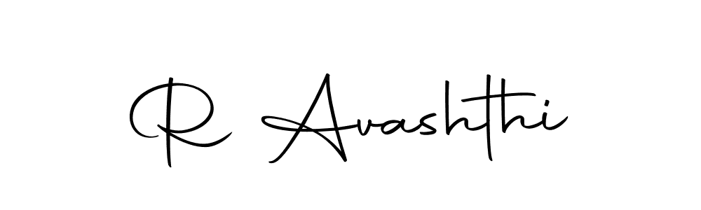 Create a beautiful signature design for name R Avashthi. With this signature (Autography-DOLnW) fonts, you can make a handwritten signature for free. R Avashthi signature style 10 images and pictures png