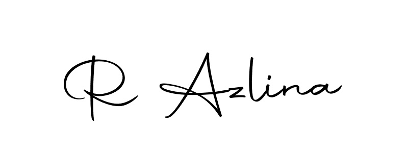 Use a signature maker to create a handwritten signature online. With this signature software, you can design (Autography-DOLnW) your own signature for name R Azlina. R Azlina signature style 10 images and pictures png