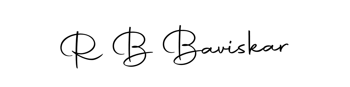 Create a beautiful signature design for name R B Baviskar. With this signature (Autography-DOLnW) fonts, you can make a handwritten signature for free. R B Baviskar signature style 10 images and pictures png