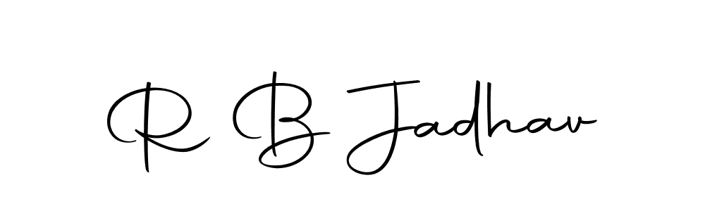 Create a beautiful signature design for name R B Jadhav. With this signature (Autography-DOLnW) fonts, you can make a handwritten signature for free. R B Jadhav signature style 10 images and pictures png