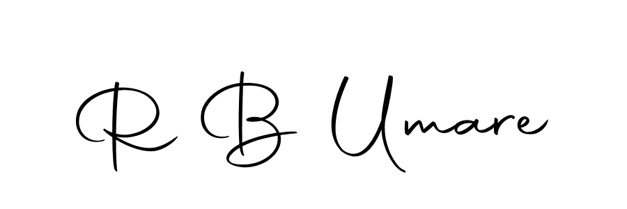 Create a beautiful signature design for name R B Umare. With this signature (Autography-DOLnW) fonts, you can make a handwritten signature for free. R B Umare signature style 10 images and pictures png
