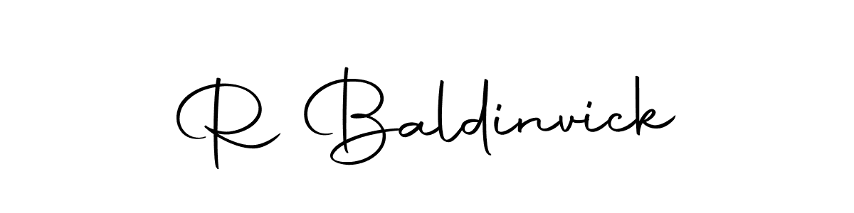 Make a beautiful signature design for name R Baldinvick. With this signature (Autography-DOLnW) style, you can create a handwritten signature for free. R Baldinvick signature style 10 images and pictures png