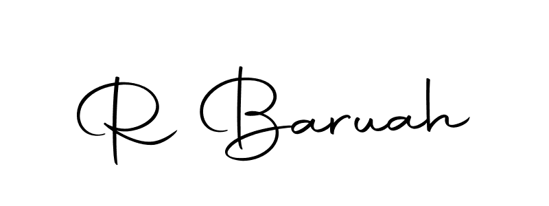 Use a signature maker to create a handwritten signature online. With this signature software, you can design (Autography-DOLnW) your own signature for name R Baruah. R Baruah signature style 10 images and pictures png