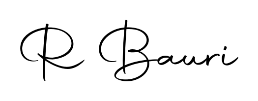 Create a beautiful signature design for name R Bauri. With this signature (Autography-DOLnW) fonts, you can make a handwritten signature for free. R Bauri signature style 10 images and pictures png