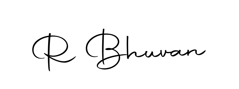 The best way (Autography-DOLnW) to make a short signature is to pick only two or three words in your name. The name R Bhuvan include a total of six letters. For converting this name. R Bhuvan signature style 10 images and pictures png