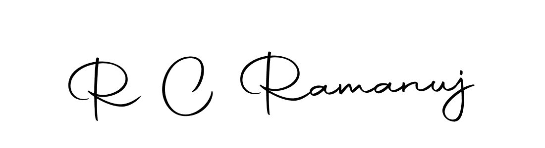 The best way (Autography-DOLnW) to make a short signature is to pick only two or three words in your name. The name R C Ramanuj include a total of six letters. For converting this name. R C Ramanuj signature style 10 images and pictures png