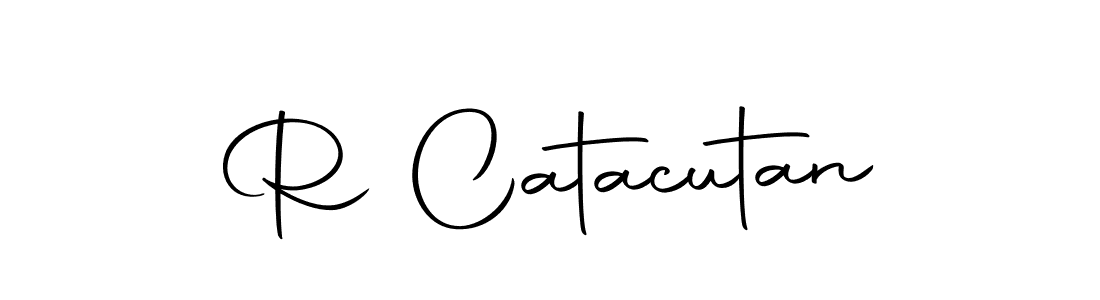 Make a beautiful signature design for name R Catacutan. With this signature (Autography-DOLnW) style, you can create a handwritten signature for free. R Catacutan signature style 10 images and pictures png