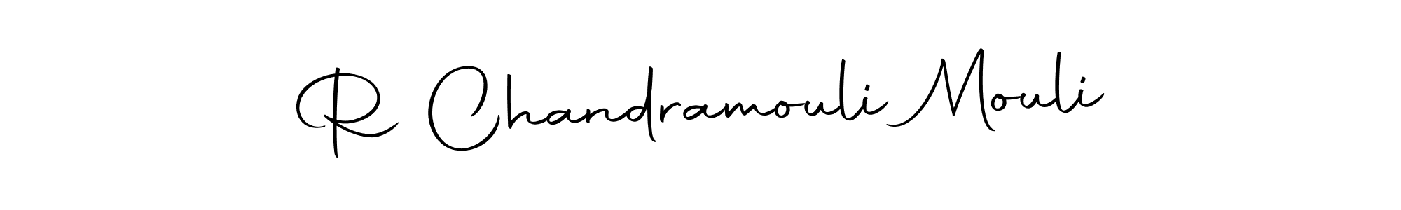 How to make R Chandramouli Mouli name signature. Use Autography-DOLnW style for creating short signs online. This is the latest handwritten sign. R Chandramouli Mouli signature style 10 images and pictures png