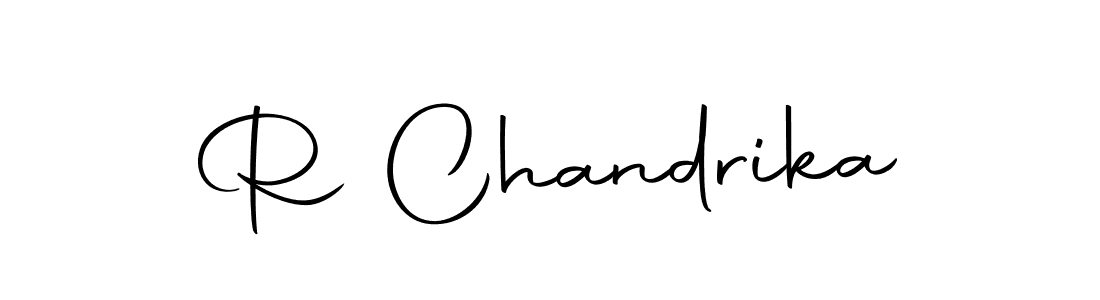 The best way (Autography-DOLnW) to make a short signature is to pick only two or three words in your name. The name R Chandrika include a total of six letters. For converting this name. R Chandrika signature style 10 images and pictures png