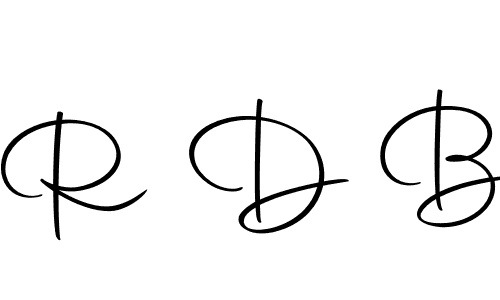 Use a signature maker to create a handwritten signature online. With this signature software, you can design (Autography-DOLnW) your own signature for name R D B. R D B signature style 10 images and pictures png