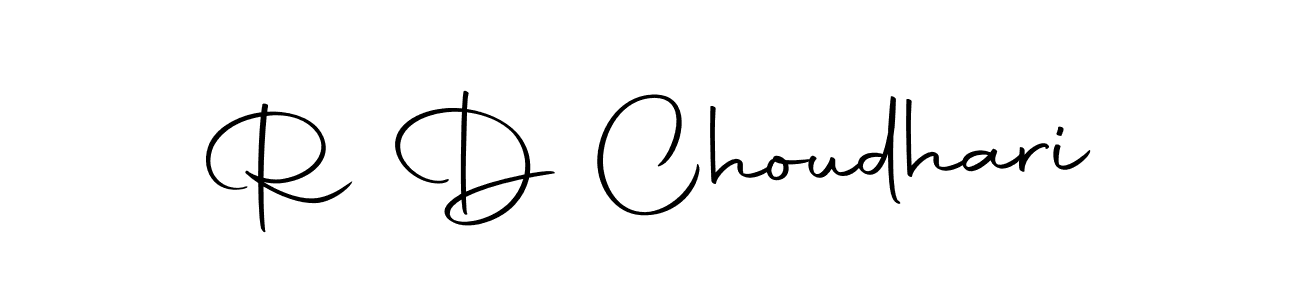 How to make R D Choudhari name signature. Use Autography-DOLnW style for creating short signs online. This is the latest handwritten sign. R D Choudhari signature style 10 images and pictures png