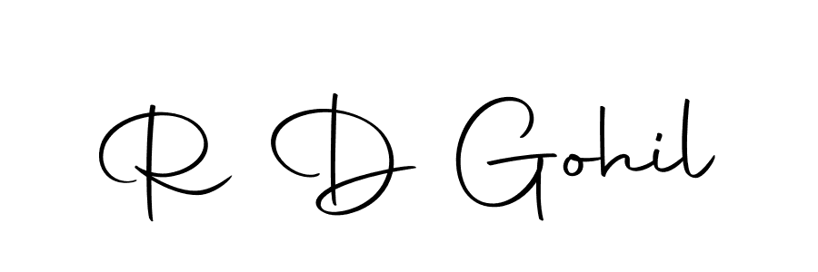 Create a beautiful signature design for name R D Gohil. With this signature (Autography-DOLnW) fonts, you can make a handwritten signature for free. R D Gohil signature style 10 images and pictures png