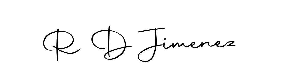 Create a beautiful signature design for name R D Jimenez. With this signature (Autography-DOLnW) fonts, you can make a handwritten signature for free. R D Jimenez signature style 10 images and pictures png