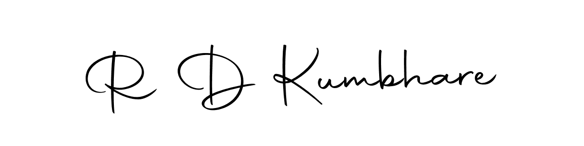 Use a signature maker to create a handwritten signature online. With this signature software, you can design (Autography-DOLnW) your own signature for name R D Kumbhare. R D Kumbhare signature style 10 images and pictures png