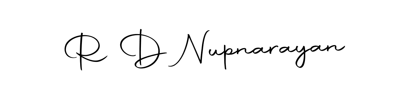 Make a beautiful signature design for name R D Nupnarayan. With this signature (Autography-DOLnW) style, you can create a handwritten signature for free. R D Nupnarayan signature style 10 images and pictures png