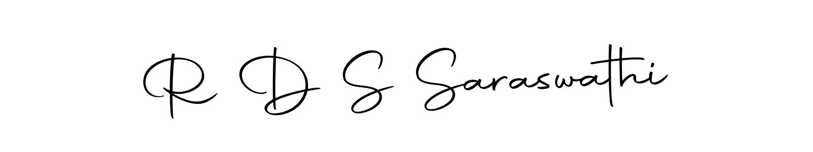 Use a signature maker to create a handwritten signature online. With this signature software, you can design (Autography-DOLnW) your own signature for name R D S Saraswathi. R D S Saraswathi signature style 10 images and pictures png