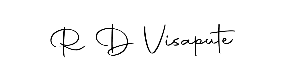 Create a beautiful signature design for name R D Visapute. With this signature (Autography-DOLnW) fonts, you can make a handwritten signature for free. R D Visapute signature style 10 images and pictures png