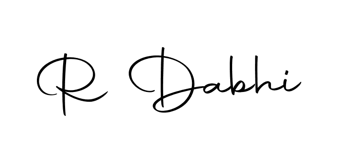 How to make R Dabhi signature? Autography-DOLnW is a professional autograph style. Create handwritten signature for R Dabhi name. R Dabhi signature style 10 images and pictures png